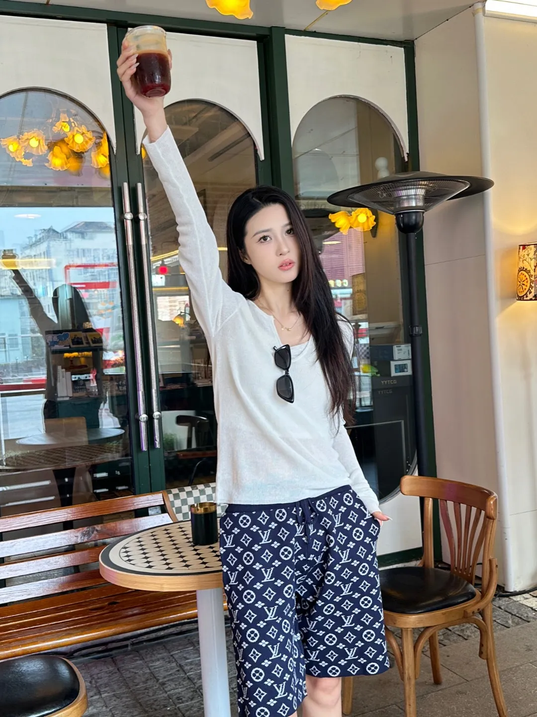 Louis Vuitton/Louis Vuitton full-frame old flower jacquard knitted shorts